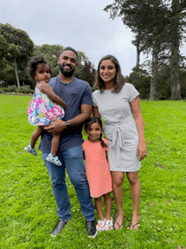 Kuriakose family poses for a picture outside