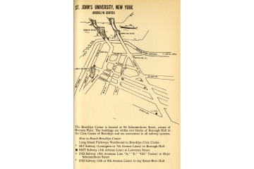 Map of St. John's Queens campus in 1969