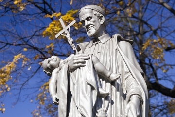 St. Vincent de Paul statue on Staten Island campus