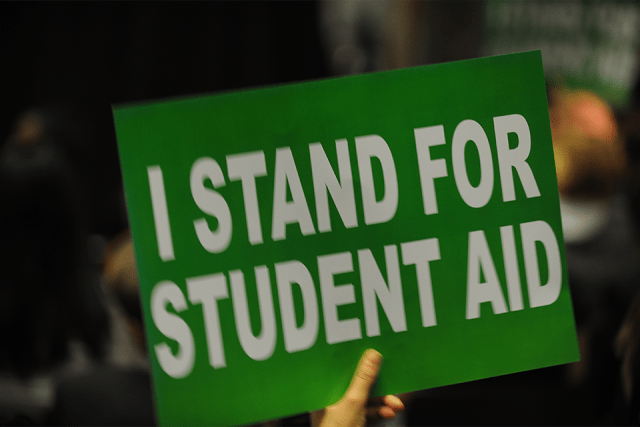 I Stand for Student Aid poster 