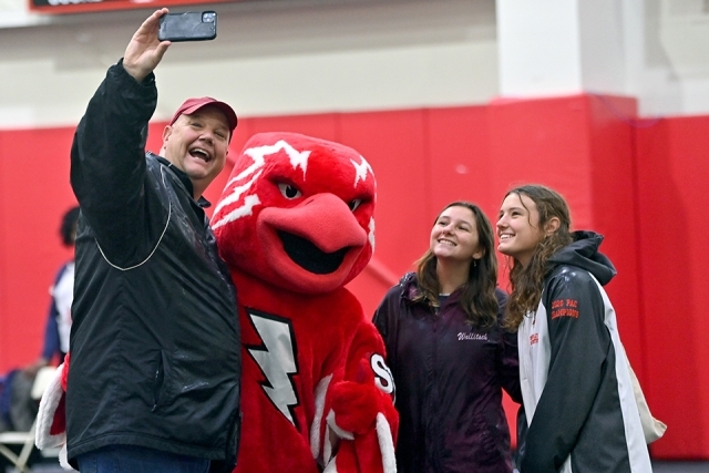 Open House attendees taking a selfie with Johnny Thunderbird