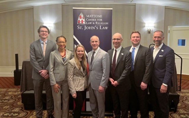 Participants in St. John's Law symposium on law and religion.