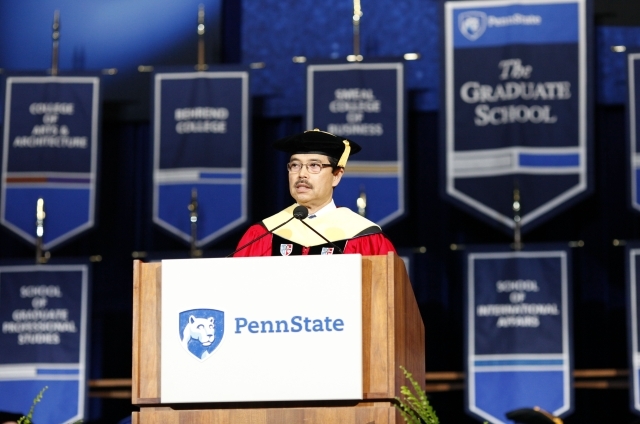 Conrado “Bobby” Gempesaw, Ph.D. at Penn State Commencement