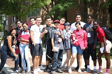 Group of students posing for the camera