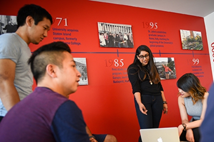 Graduate Students Working on Project