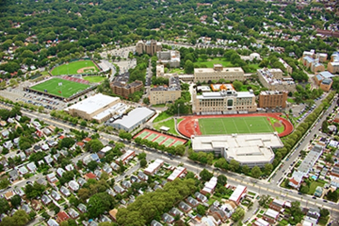 Ariel View of Queens Campus