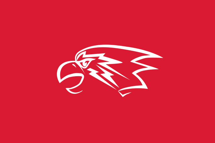 Johnny Thunderbird Head Outline on Red Background