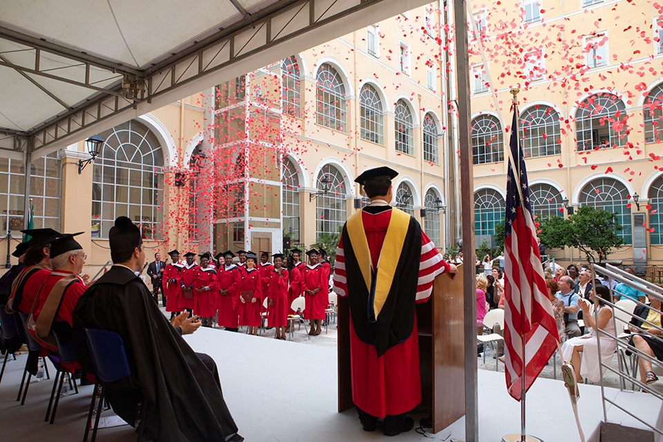 View from Rome Commencement stage