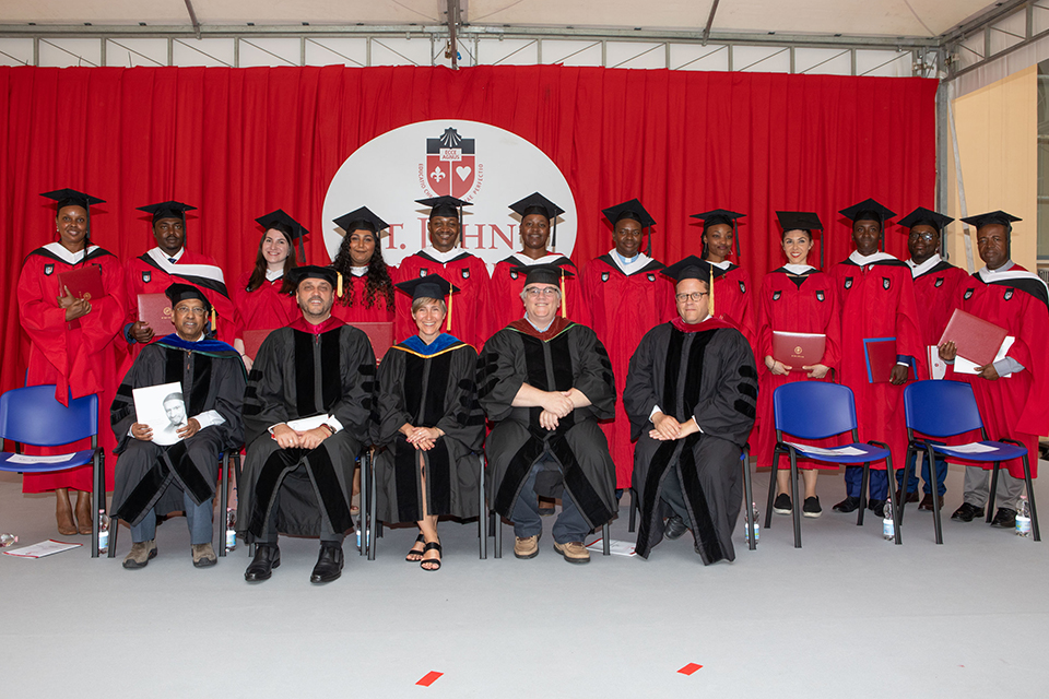 Group photo at Rome Commencement Exercises