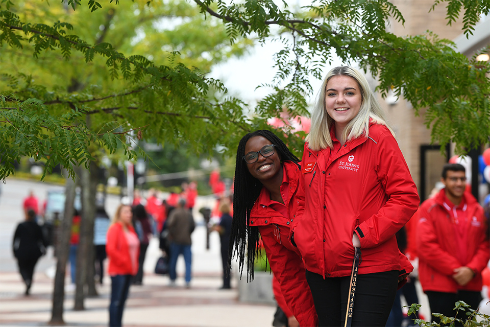 SJU student ambassadors smiling
