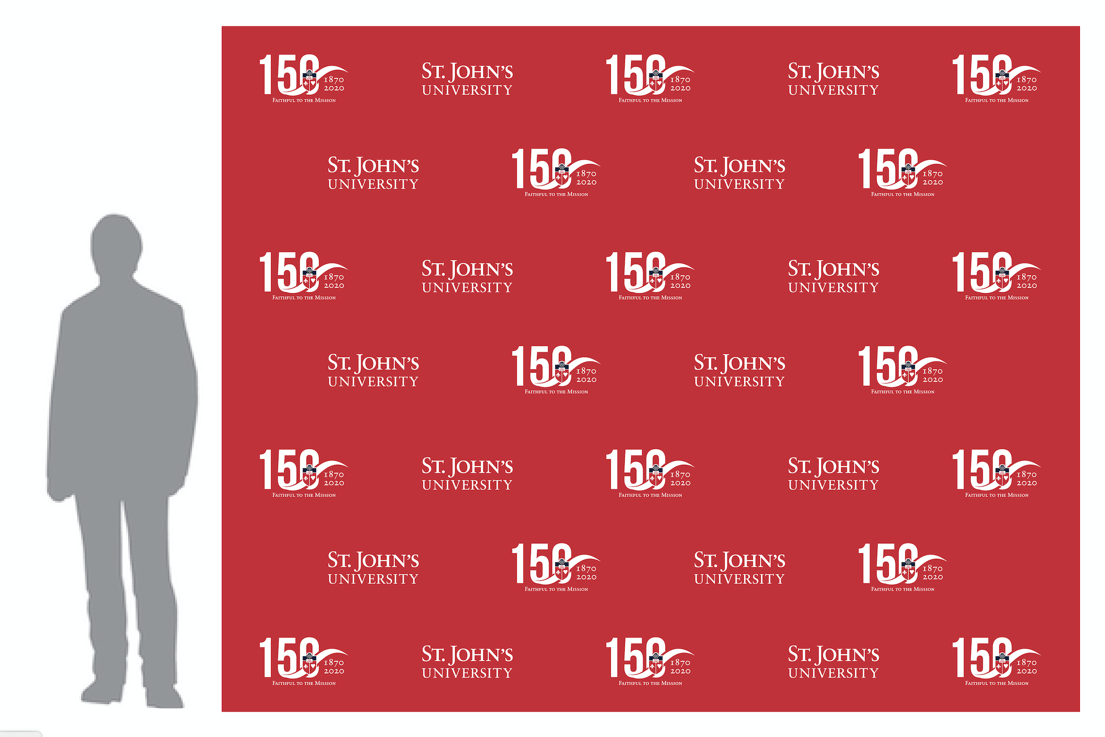 St. John's University 150th Anniversary Step and Repeat