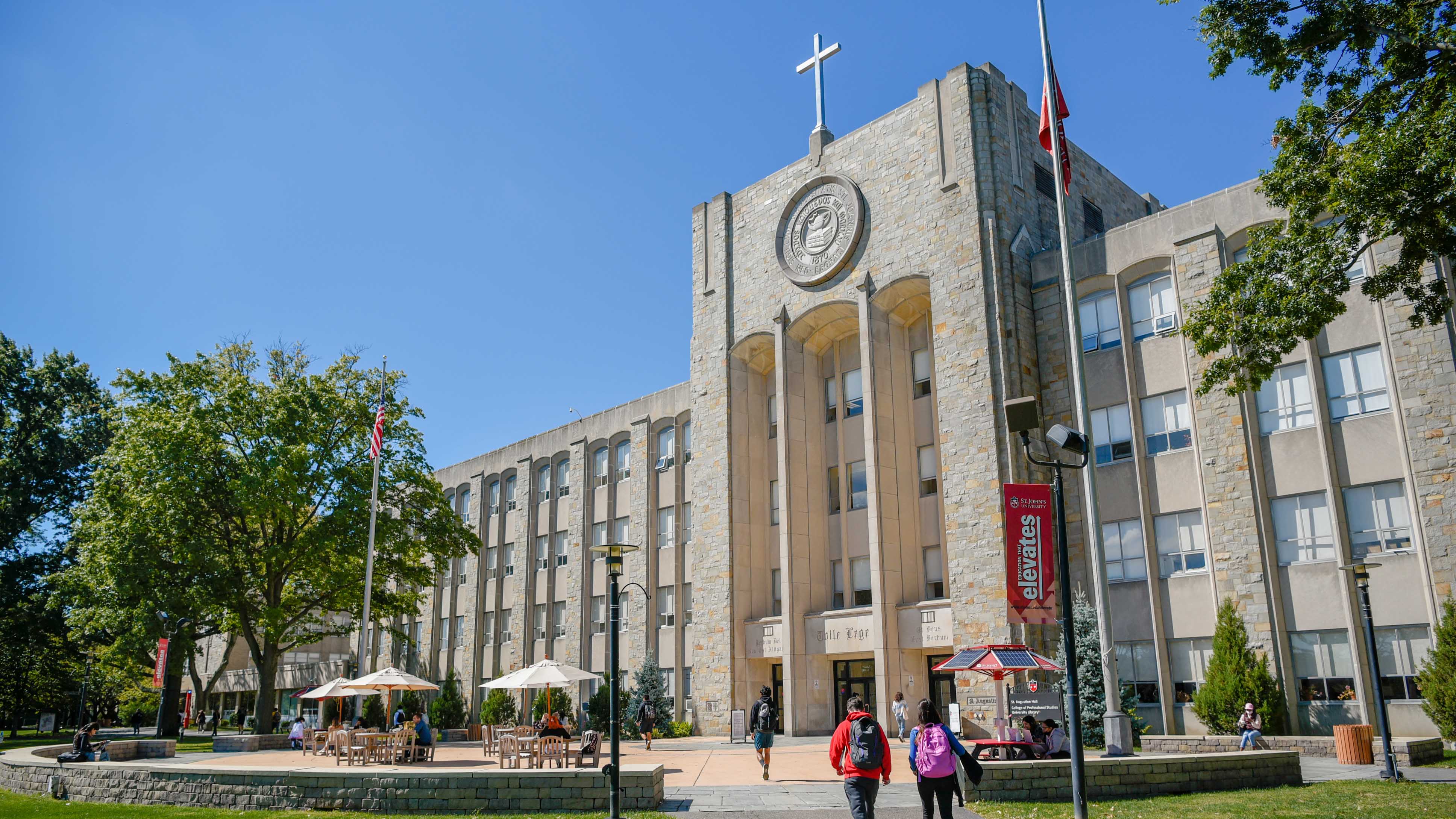 Exterior of St. Augustine building on the St. John's University campus