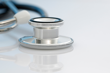 Stethoscope on table.