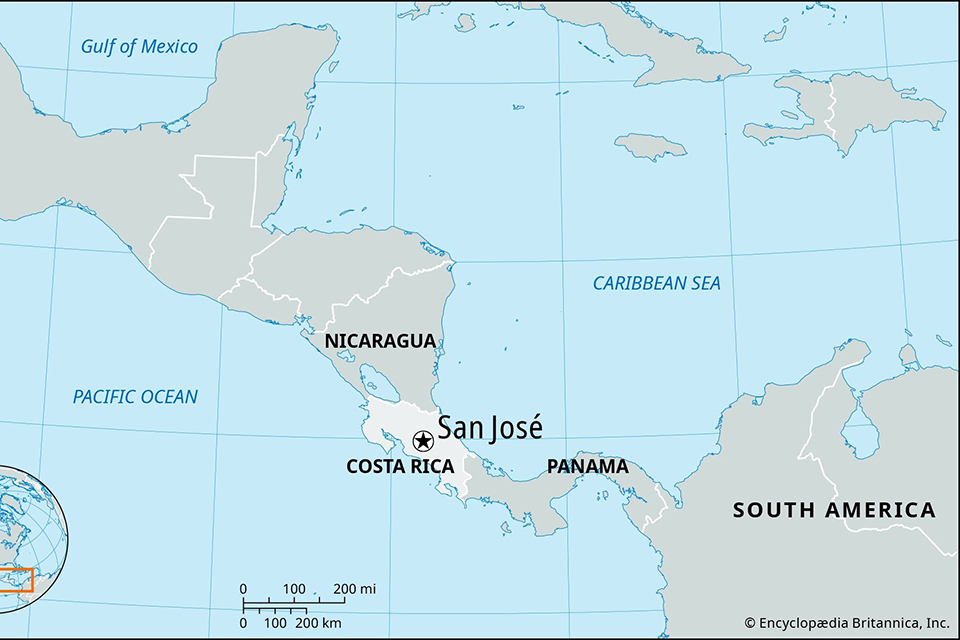 Costa Rica map