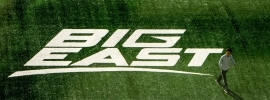 BIG EAST painted on the grass