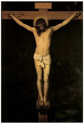 painting of Jesus on the cross