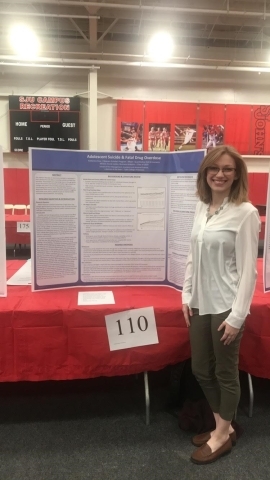Katherine Ross with her research poster