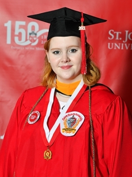 Rebeka Humbrect in her cap and gown