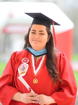 Teresa Neri in her grad cap and gown