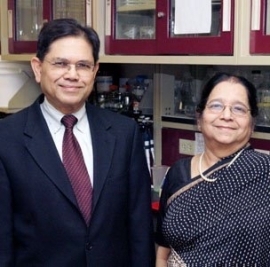 Photo of Dipak and Jaya Haldar posing for a picture
