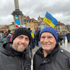 John Vsetecka and Michael Sampson in Kyiv