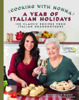 Cooking with Nonna: A Year of Italian Holidays Book Cover featuring Rosella and Nonna