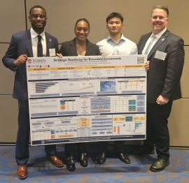 Charles Kwak ‘26TCB, Cassie Lemus-Sodji ‘26TCB, Stephan Loiseau ‘26TCB, and Andrew Manalansan ‘27TCB, earned Best Poster recognition