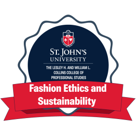 St. John's University Fashion Ethics and Sustainability Digital Badge Logo
