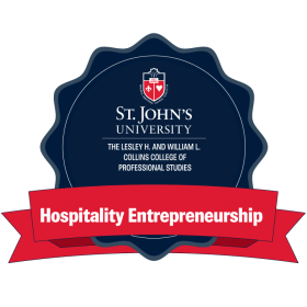 St. John's University Hospitality Entrepreneurship Digital Badge Logo
