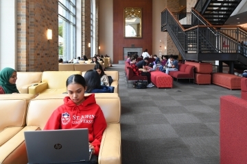 Students in the DAC Living Room