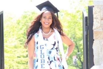 Jasmine Mbadugha in graduation cap