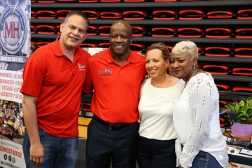 Head Coach Mike Anderson with Red Storm fans