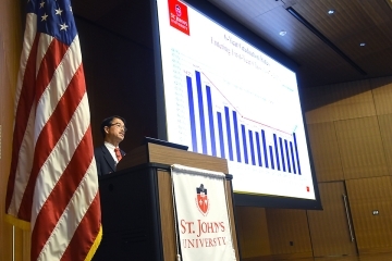 Dr. Gempesaw at the podium