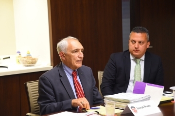 Joseph Sciame at meeting talking