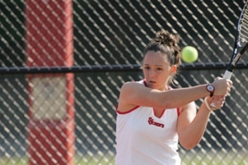 Alison Adamski ‘07CPS playing tennis