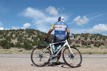 Mike Gutierrez ’17CPS with his bike