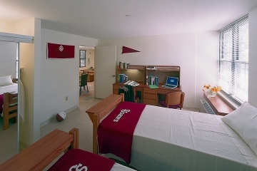 Residence Hall bedroom empty