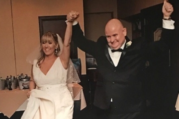 Kevin Maloney and Lisa on wedding day