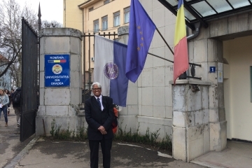 Jay Nathan, Ph.D., Professor of Management, at the University of Ordea, Romania, in March 2020