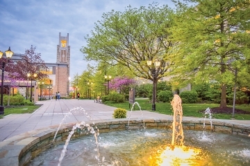 Fountain on campus
