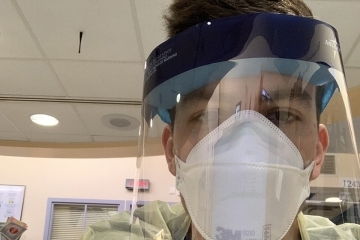 Nicholas Baumann in PPE gear