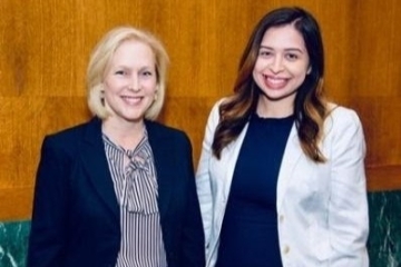 Andrea Ramos with Kirsten Gillibrand (D-NY)
