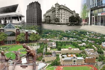 Various new and old images of St. John's University