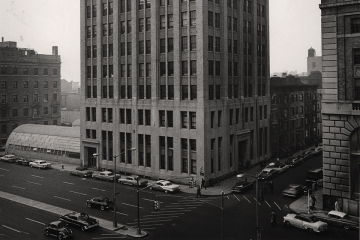 Schermerhorn building in sepia tone