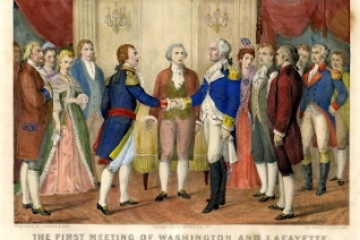digital collection engraving of washington and lafayette