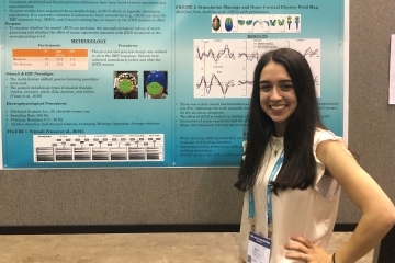 Julia Gonzalez infront of a poster board