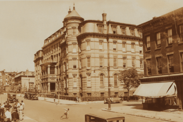 “Erected 1869,” “College of St. John the Baptist,” and “Lewis Avenue”