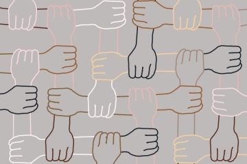 hands linking together