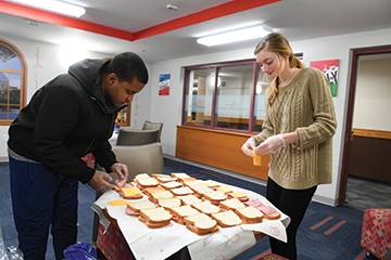 Midnight Run making sandwiches