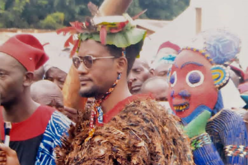 King Njoya in a parade or celebration